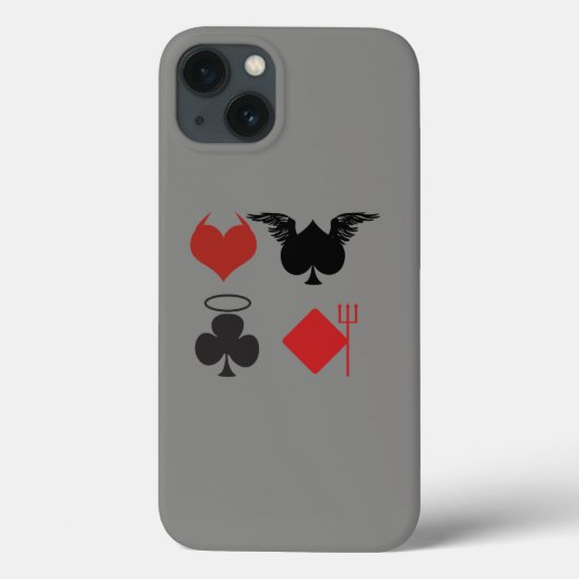 Carte Angel et Diable convient coque ipad gris fon (Verso)