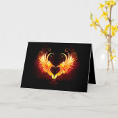 Carte Angel Fire Heart with Wings (Fleur jaune)