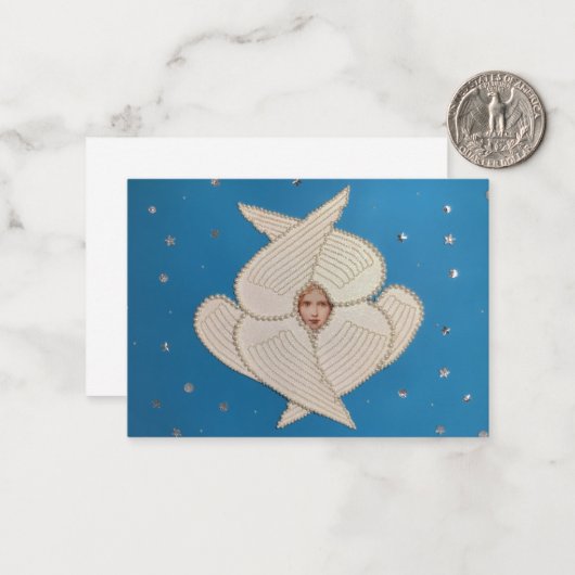 Carte Angel Flat Note (Devant/Arrière en situation)