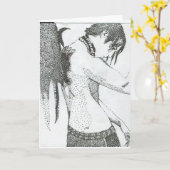 Carte Angel foncé (Fleur jaune)