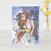 Carte Angel foncé (Fleur jaune)