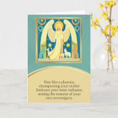 Carte angel message happy birthday (Fleur jaune)