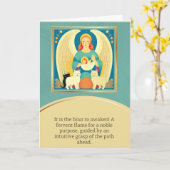 Carte angel message happy birthday (Fleur jaune)