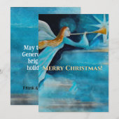 Carte Angel Partage La Nouvelle Élégante Noël (Devant / Derrière)