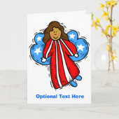 Carte Angel patriotique américain (Fleur jaune)