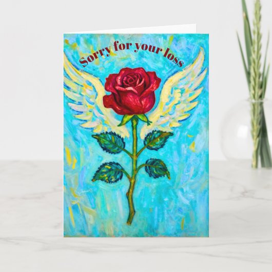 Carte Angel Rose Sympathy card (Devant)