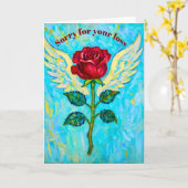 Carte Angel Rose Sympathy card (Fleur jaune)