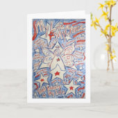 Carte Angel Stars and Stripes (Fleur jaune)