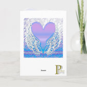Carte Angel Wings and Heart Graphic Arts Card (Dos)