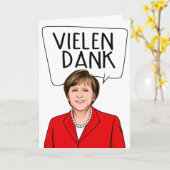 Carte ANGELA MERKEL: Merci beaucoup / Thank You (Fleur jaune)