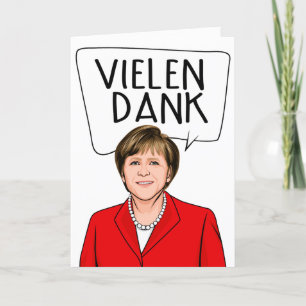 Carte ANGELA MERKEL: Merci beaucoup / Thank You