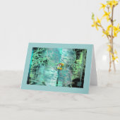 Carte Angelfish fine art fish collage greeting card (Fleur jaune)