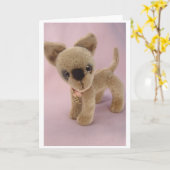 Carte Angelina le Chihuahua (Fleur jaune)