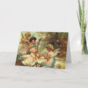 Carte Angels de musicien par Hans Zatzka, Art Victorien