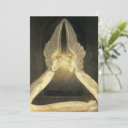 Carte Angels vintages survolant Jésus-Christ (Debout devant)