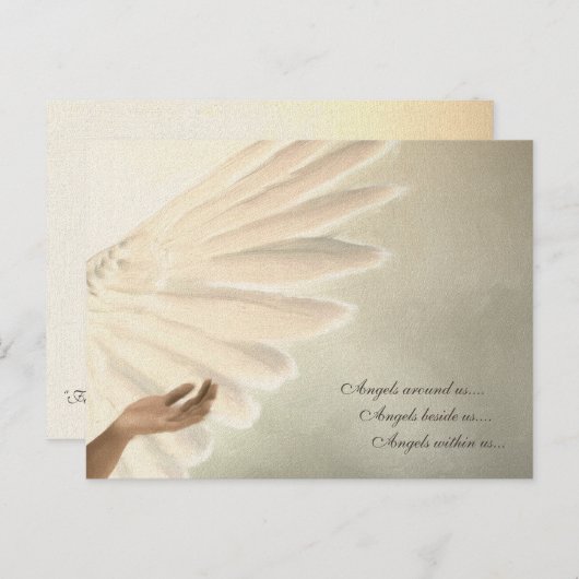 Carte Angels Wings - Conception Modèle sur command (Devant / Derrière)