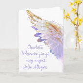 Carte Angels With You Angel Name Lavender Gold Wing (Fleur jaune)
