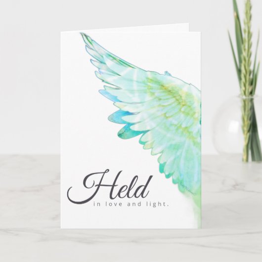 Carte Angels With You Aqua Angel Wing – Held Love Light (Devant)