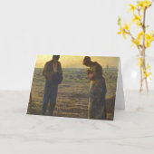 Carte Angelus Jean François Millet (Fleur jaune)