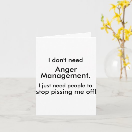 Carte Anger Management  (Fleur jaune)