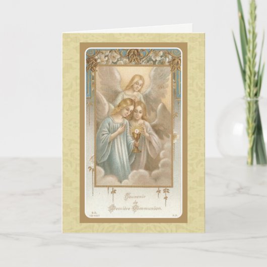 Carte Anges de la communion première Sainte Eucharistie  (Devant)