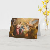 Carte Anges de la Nativité du Christ Sainte Famille Vier (Fleur jaune)