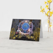 Carte Anges de Noël et roue du zodiaque, NYC - (Fleur jaune)