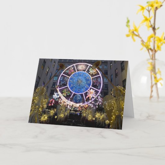 Carte Anges de Noël & Jantes de Zodiac, NYC - (Fleur jaune)