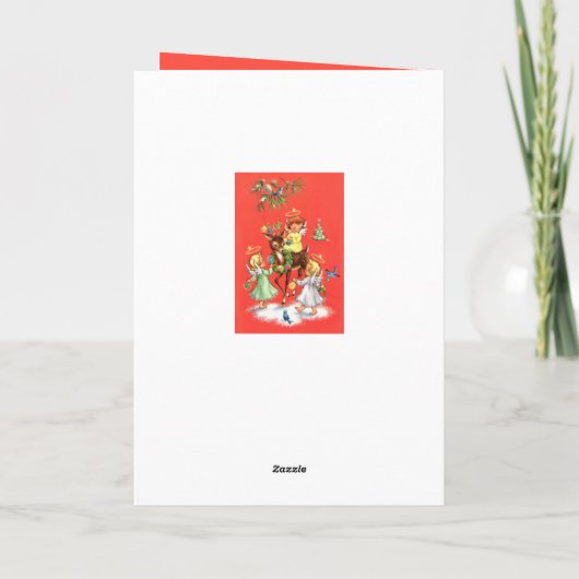 Carte Anges de Noël rétro vintage (Dos)