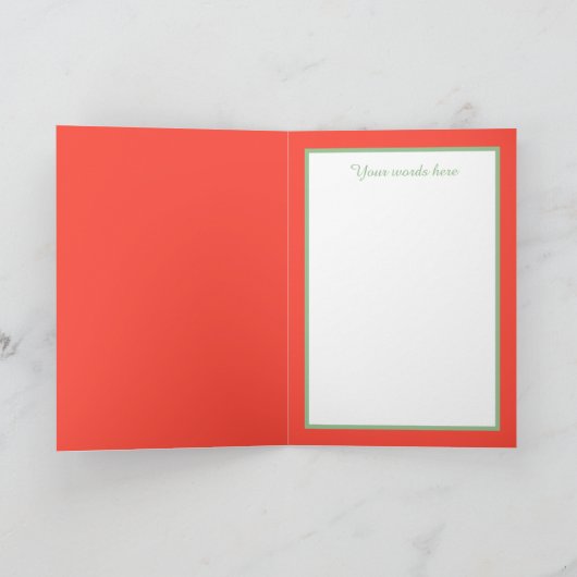 Carte Anges de Noël rétro vintage (Intérieur)