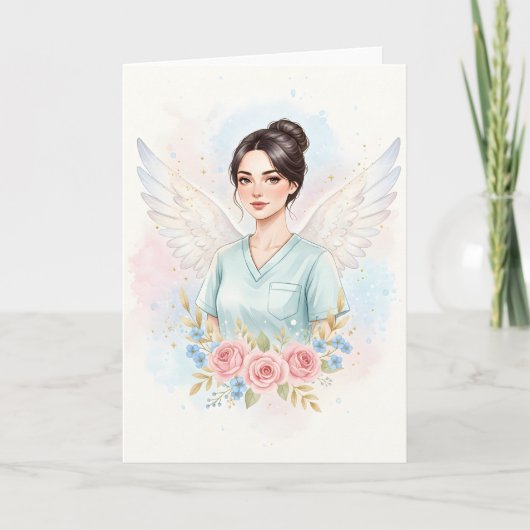Carte Anges en blouse blanche   (Devant)