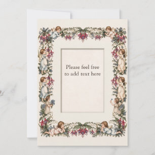 Carte Anges Fuchsia Kate Greenaway