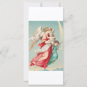 Carte Anges Gardiens portant un enfant Art éthéré
