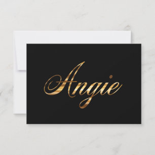 Carte Angie gold Design Lettering