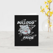 Carte Anglais Bulldog Pride Fidélité École Esprit (Fleur jaune)