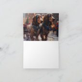 Carte Anglais Cocker Spaniel Noël Festin Saison (Intérieur)