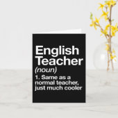 Carte Anglais Définition Enseignant S'Amuser Retour À L' (Fleur jaune)