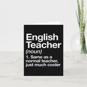 Carte Anglais Définition Enseignant S'Amuser Retour À L'