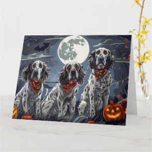 Carte Anglais Setter Halloween Éffrayant