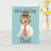 Carte Anglais Setter Papa (Fleur jaune)