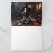 Carte Anglais Springer espagnol Citrouille Halloween eff (Intérieur)