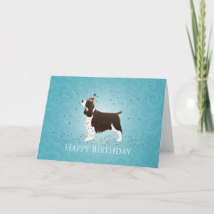 Carte Anglais Springer Spaniel Design d'anniversaire