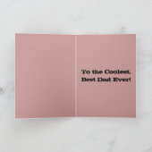 Carte anglaise de fête des pères de bouledogue (Intérieur)