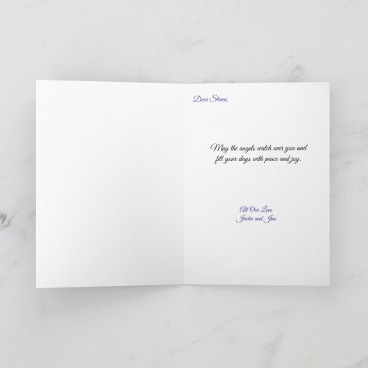 Carte Angle vintage en bleu (Intérieur)