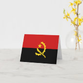 Carte Angola Drapeau (Fleur jaune)