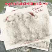 Carte Angora Christmas Goats 