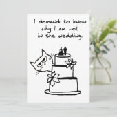 Carte Angry Cat veut faire partie du Mariage (Debout devant)