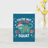 Carte Angry Christmas Cat You're Not Getting Squat Holid (Fleur jaune)