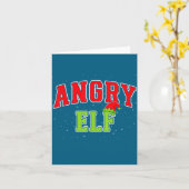 Carte Angry Elf Christmas Family Matching Group Xmas  (Fleur jaune)