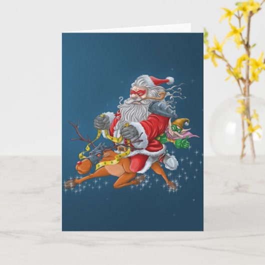 Carte Angry Santa Claus (Fleur jaune)